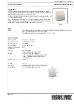 Предварительный просмотр 3 страницы Kieback&Peter Multi radio connection MFA Techical Data