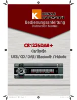 Preview for 2 page of Kienzle Automotive CR1225DAB Plus Instruction Manual