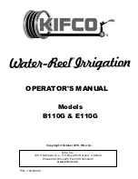 Preview for 1 page of KIFCO Water-Reel B110G Operator'S Manual