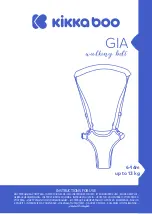 KIKKA BOO WALKING BELT GIA Instructions For Use Manual preview