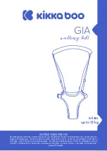 Preview for 1 page of KIKKA BOO WALKING BELT GIA Instructions For Use Manual