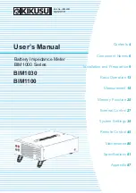 Kikusui BIM1000 Series User Manual preview