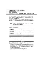 Kikusui HP01A-TOS Operation Manual предпросмотр