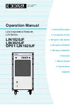 Предварительный просмотр 1 страницы Kikusui LIN Series Operation Manual