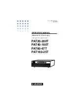 Kikusui PAT160-25T Operation Manual предпросмотр