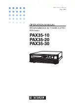 Kikusui PAX35-10 Operation Manual preview