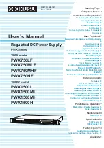 Kikusui PWX1500H User Manual предпросмотр