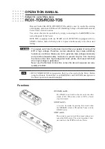 Preview for 3 page of Kikusui RC01-TOS Operation Manual