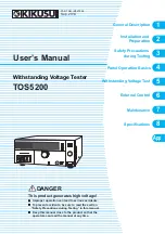 Preview for 1 page of Kikusui TOS5200 User Manual