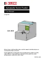 Предварительный просмотр 1 страницы Kilews KFA-0830 User Manual