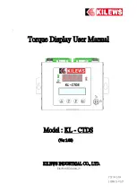 Предварительный просмотр 1 страницы Kilews KL - CTDS User Manual