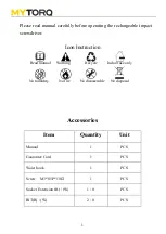 Preview for 2 page of Kilews Mytorq MYBT-IM160 Operation And Maintenance Manual