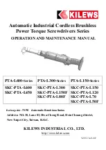 Kilews PTA-L150 Series Operation And Maintenance Manual предпросмотр