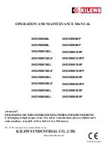 Preview for 1 page of Kilews RBK120 Series Operation And Maintenance Manual