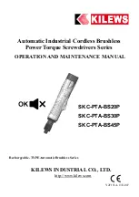 Preview for 1 page of Kilews SKC-PTA-BS20P Operation And Maintenance Manual