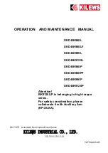 Kilews SKD-BK9120L Operation And Maintenance Manual preview