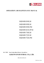 Kilews SKD-BN722LFM Operation And Maintenance Manual preview