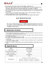 Preview for 6 page of Kilews SKP-32B-60W Operation And Maintenance Manual