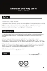 Preview for 3 page of killerspin Revolution SVR Wing Series Assembly Instructions Manual