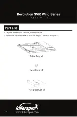 Preview for 4 page of killerspin Revolution SVR Wing Series Assembly Instructions Manual