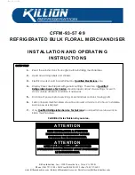 Preview for 1 page of KILLION CFFM-93-57-99 Installation And Operating Instructions Manual