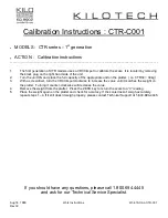 Preview for 4 page of Kilotech CTR Series Service Manual