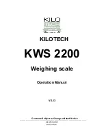 Kilotech KWS 2200 Operation Manual preview