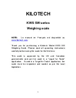 Preview for 2 page of Kilotech KWS-SW series User Manual