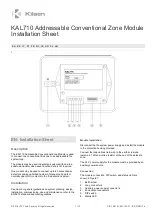 Kilsen KAL710 Installation Sheet предпросмотр