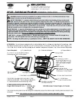 Preview for 1 page of kim lighting AFL30 Installation Instructions