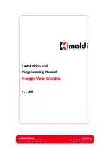 Kimaldi FingerVein Online Installation And Programming Manual preview