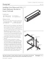 Предварительный просмотр 1 страницы Kimball Office Cetra/Interworks EQ Panel Attachment Brackets to Lunar Overheads Systems Assembly Instructions