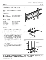 Предварительный просмотр 1 страницы Kimball Office Xsite Door Kit for Fold Down Tile Systems Assembly Instructions