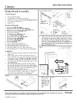 Kimball Canopy 28F113018BEBFP Assembly Instructions предпросмотр