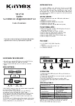 Предварительный просмотр 1 страницы Kimex 130-2102 Quick Installation Manual