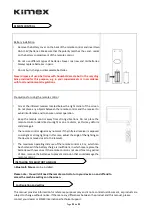 Предварительный просмотр 22 страницы Kimex 161-4320 User Manual