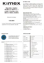 Kimex HM-SP108E Assembly Manual предпросмотр