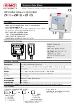 Preview for 1 page of Kimo CP 111 Technical Data Sheet