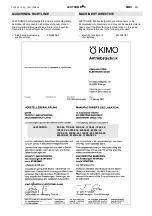 Preview for 29 page of Kimo LEKTROMIK S2 Product Manual