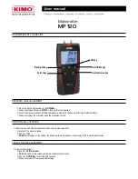 Kimo MP 120 User Manual preview