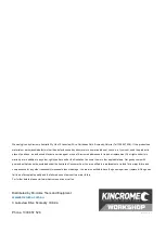 Предварительный просмотр 6 страницы kincrome K12070 Owner'S Assemble And Operating Manual