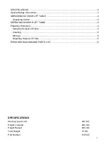 Preview for 2 page of kincrome K12300 Owner'S Assembly And Operating Manual