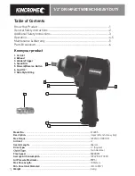 Preview for 2 page of kincrome K13205 Manual