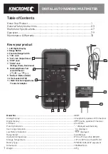 Предварительный просмотр 2 страницы kincrome K8315 Manual