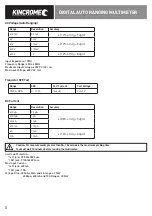 Предварительный просмотр 6 страницы kincrome K8315 Manual