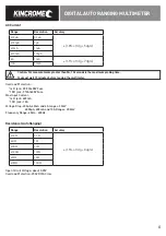 Предварительный просмотр 7 страницы kincrome K8315 Manual