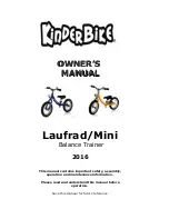 Preview for 1 page of KinderBike Laufrad Owner'S Manual