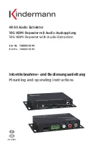 Preview for 1 page of Kindermann 4K60 Audio Extraktor Mounting And Operating Instructions