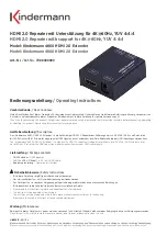 Kindermann 4K60 HDMI 2.0 Extender Operating Instructions preview