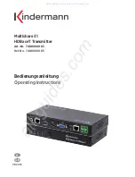 Preview for 1 page of Kindermann 7488000065 Operating Instructions Manual